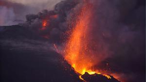 El volcán de La Palma.