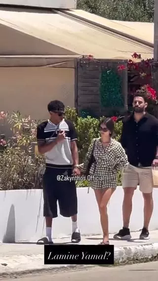 Lamine Yamal aprovecha sus días libres para desconectar en Grecia junto a Inés García, una joven influencer sevillana
