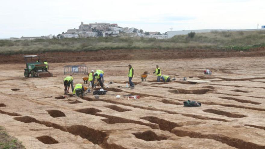 Zanjas de cultivo halladas en Puig d&#039;en Valls.