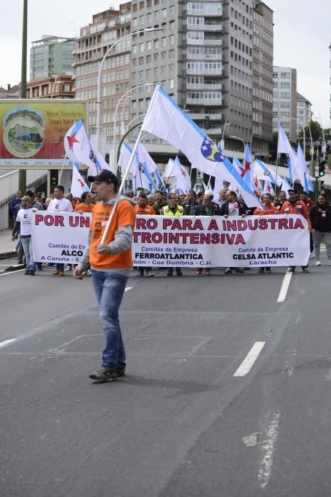 Manifestación de Alcoa en A Coruña