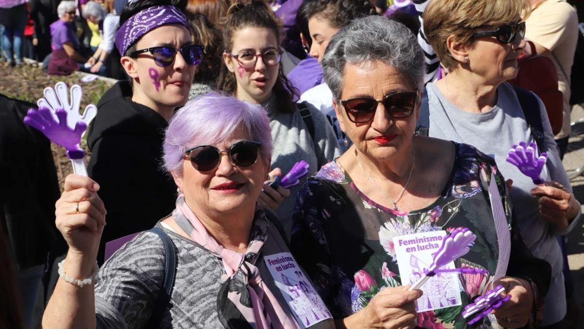 Manifestación en Córdoba por el 8M en 2020.