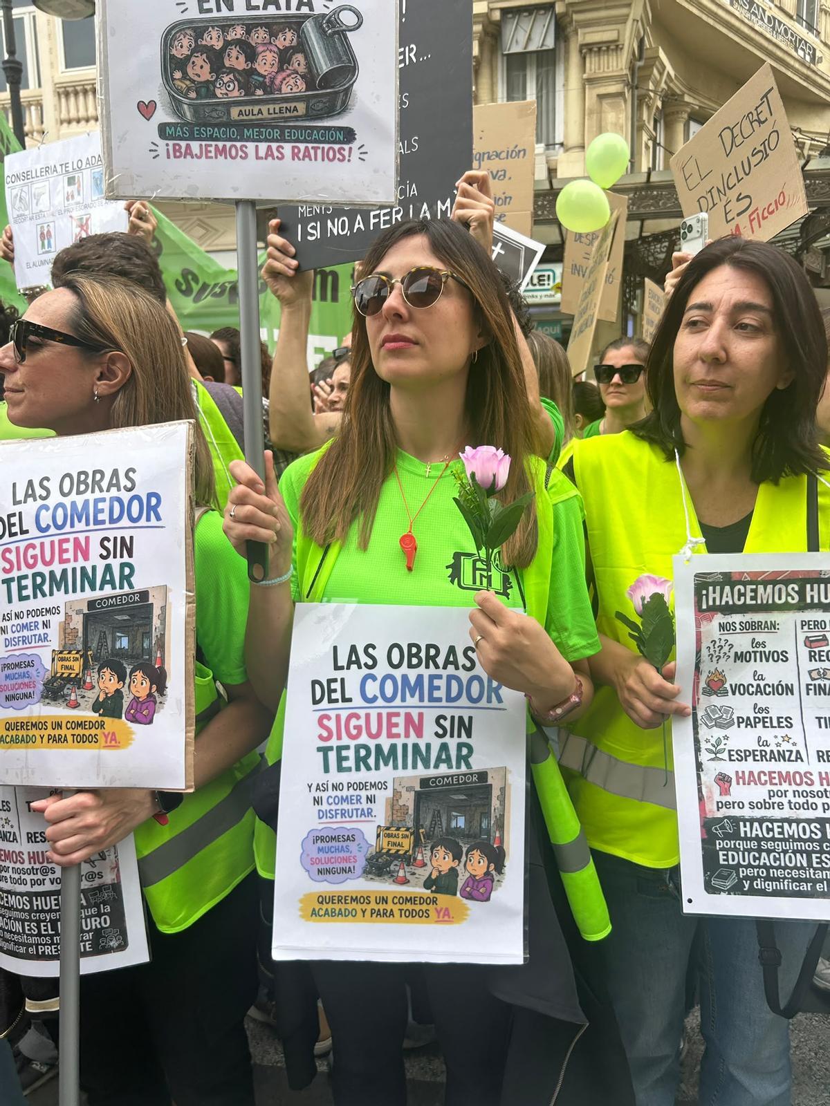 Ana, del CEIP Padre Manjón, de Elda, en la manifestación