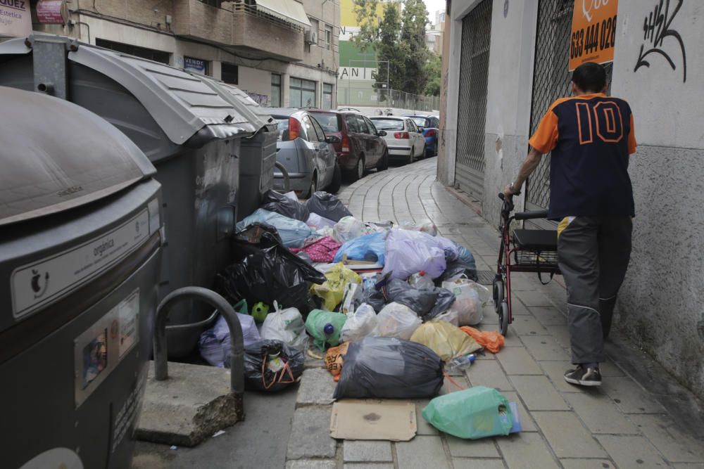 Basura en las calles de Alicante