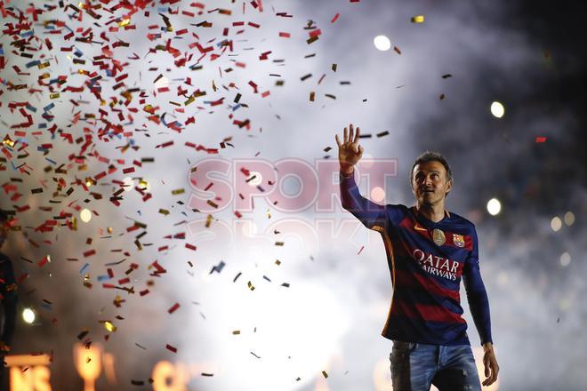 La fiesta del Doblete en el Camp Nou