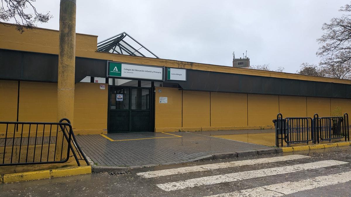 Colegio cerrado por el temporal en Palma del Río.