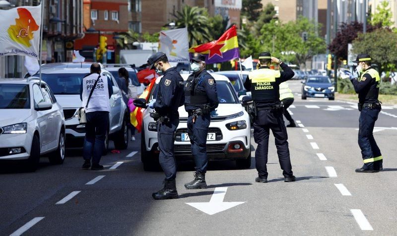 La caravana de Intersindical recorre Zaragoza el 1 de mayo