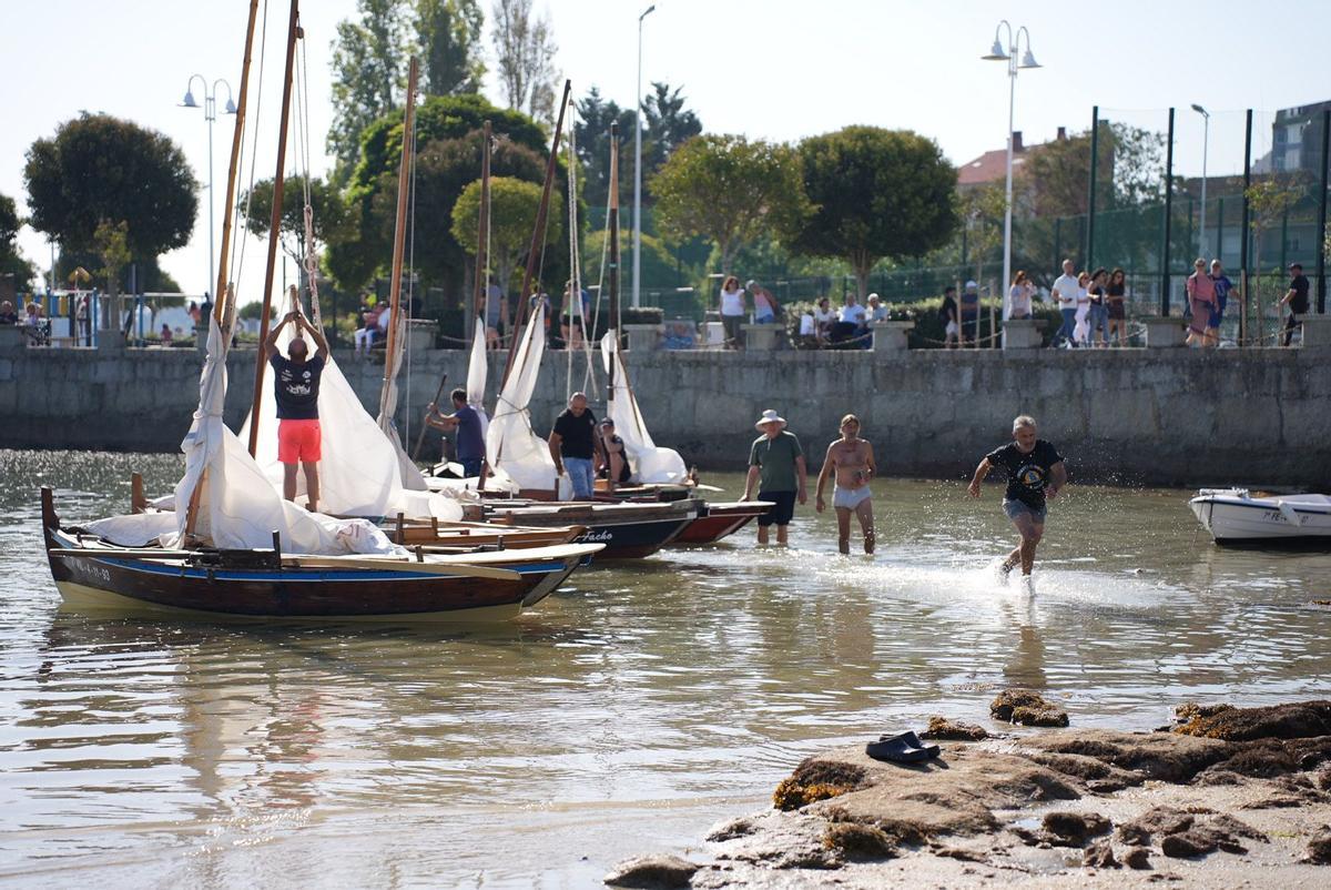 La regata de dornas a vela.