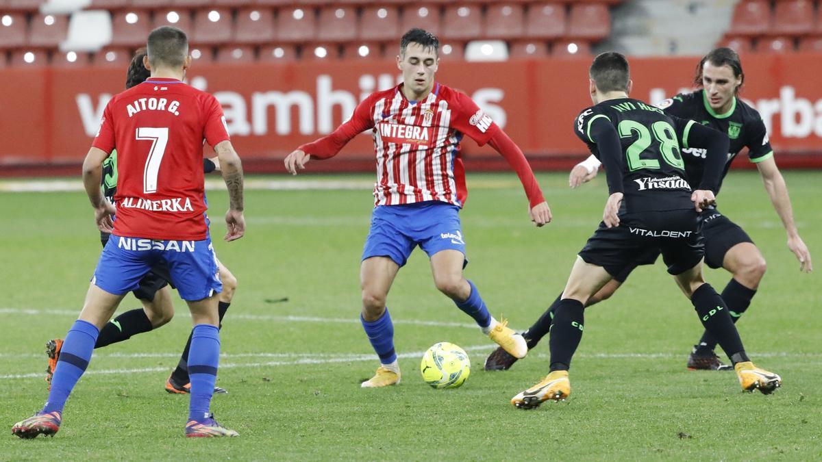 El partido entre el Sporting y el Leganés, en imágenes