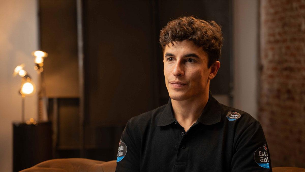 Marc Márquez, durante la entrevista