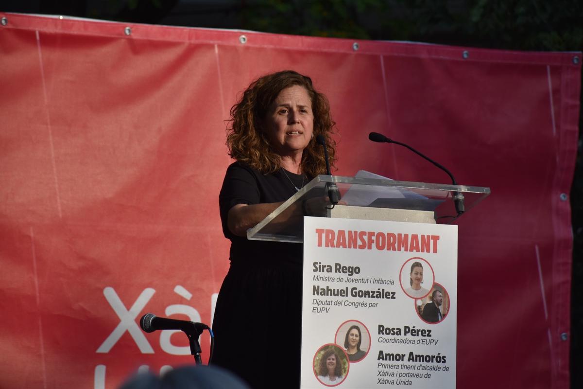 Amor Armorós, en el acto del pasado jueves.