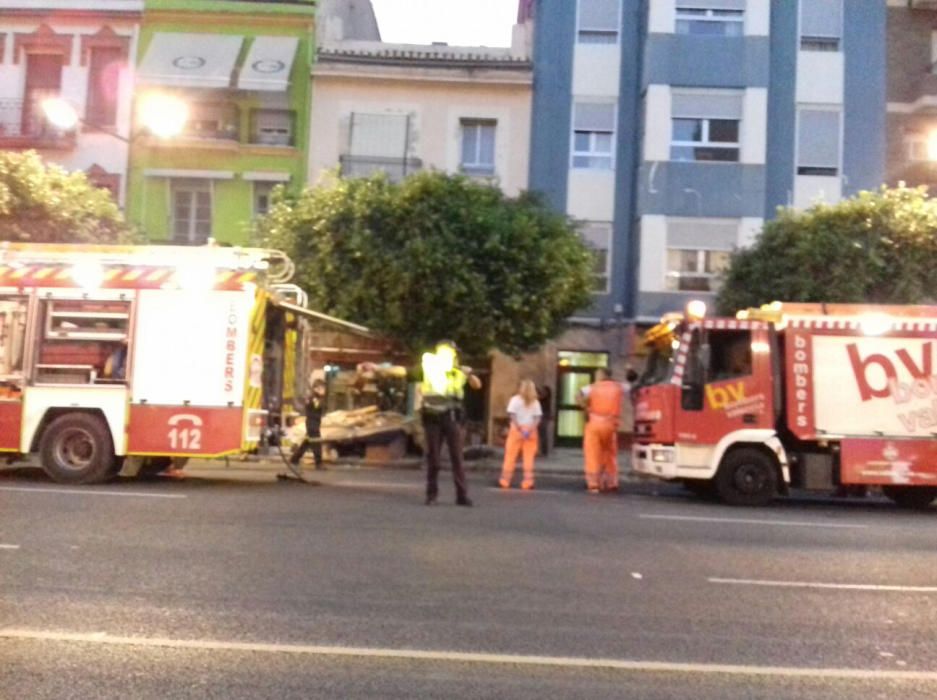 Derrumbe en la avenida del Puerto