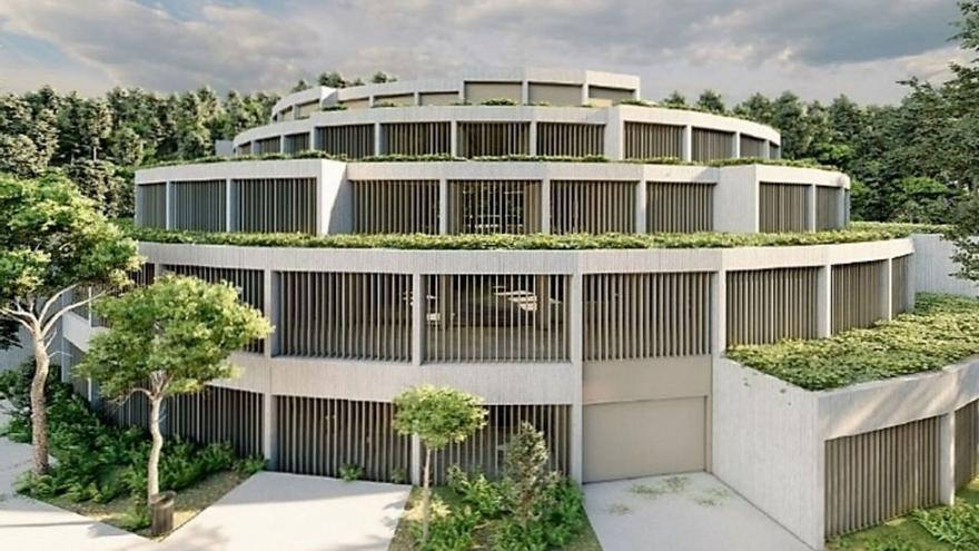 Recreación del edificio multiusos con auditorio proyectado en Bastiagueiro. |   // LA OPINIÓN