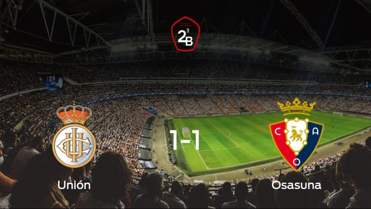La Real Unión de Irún y Osasuna Promesas se reparten los puntos en el Stadium Gal (1-1)
