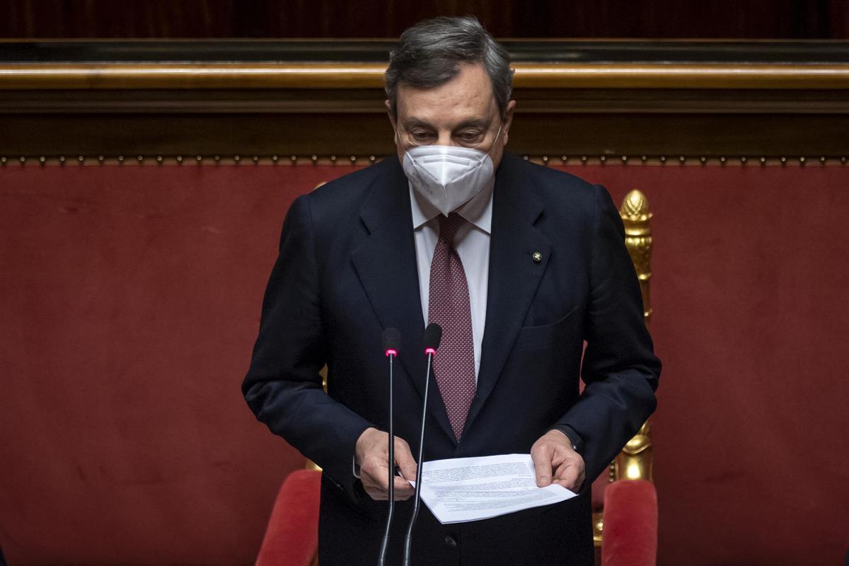 Mario Draghi i el seu gabinet obtenen l’ampli recolzament del Senat d’Itàlia