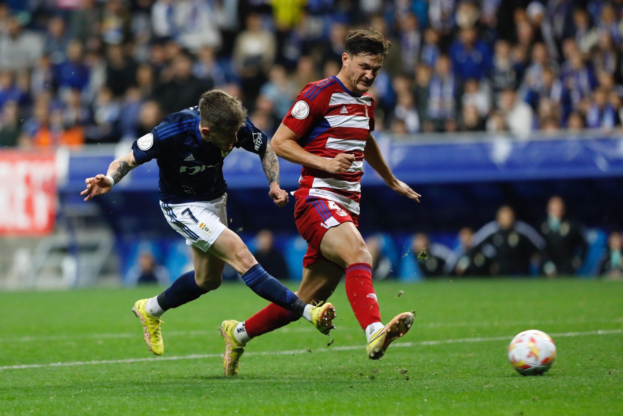 En imágenes: así fue la victoria copera del Oviedo ante el Granada