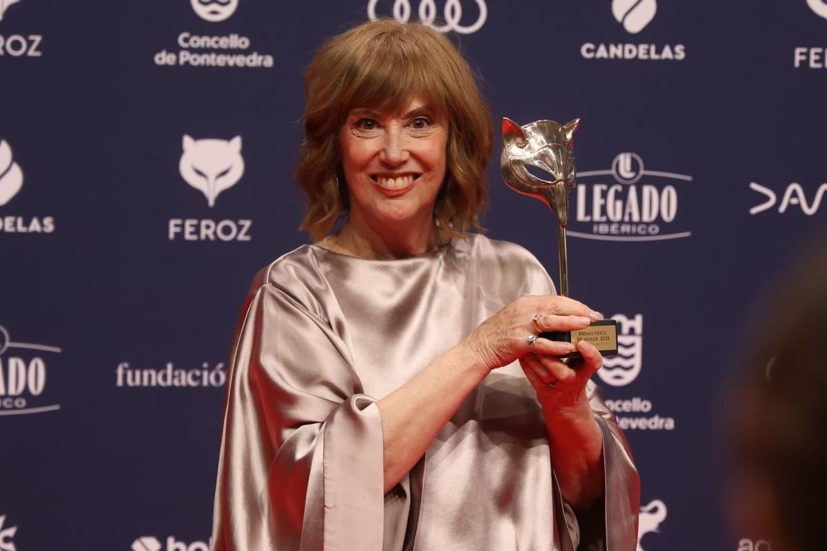 La Premio Feroz de Honor Marta Fernández-Muro, durante la gala de entrega de los Premios Feroz 2026