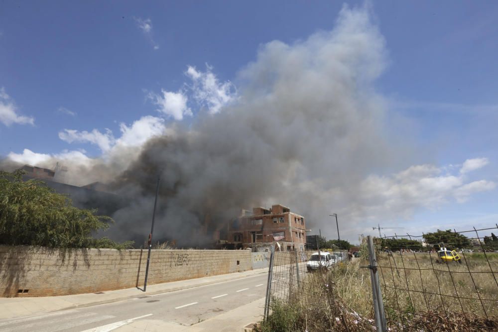 Incendio en un edificio okupado de Ibiza