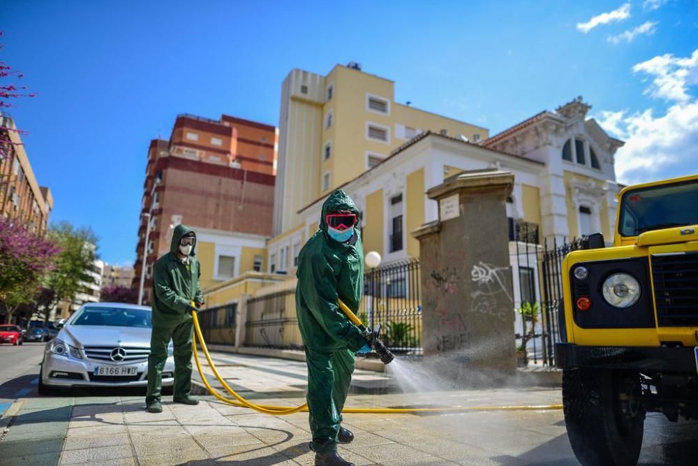 Labores de desinfección. 26 de marzo