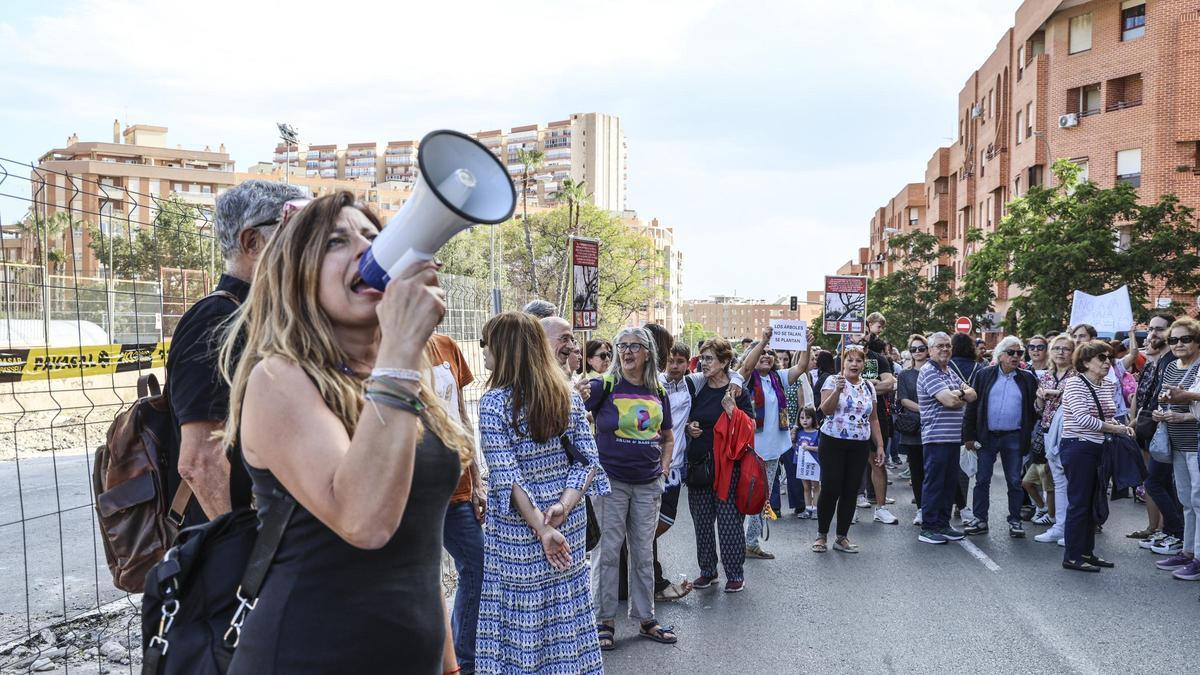 Protesta contra la tala de árboles en San Blas.