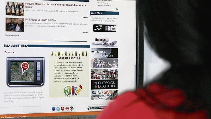 Un usuario accede a la página web de la Diputación Provincial.