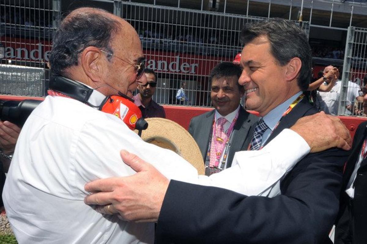 El presidente de la Generalitat Artur Mas y Botín, en el Circuito de Catalunya.