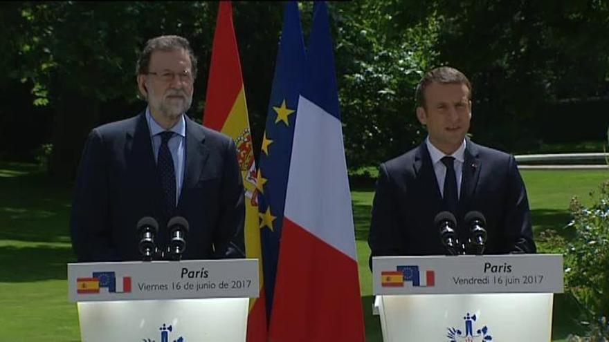 Macron sobre Cataluña: "Sólo conozco un socio y un amigo que es España"