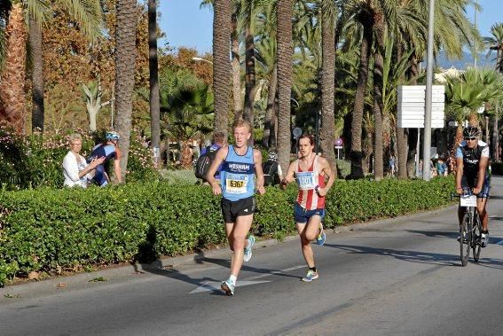 Auf der Strecke des Mallorca Marathons