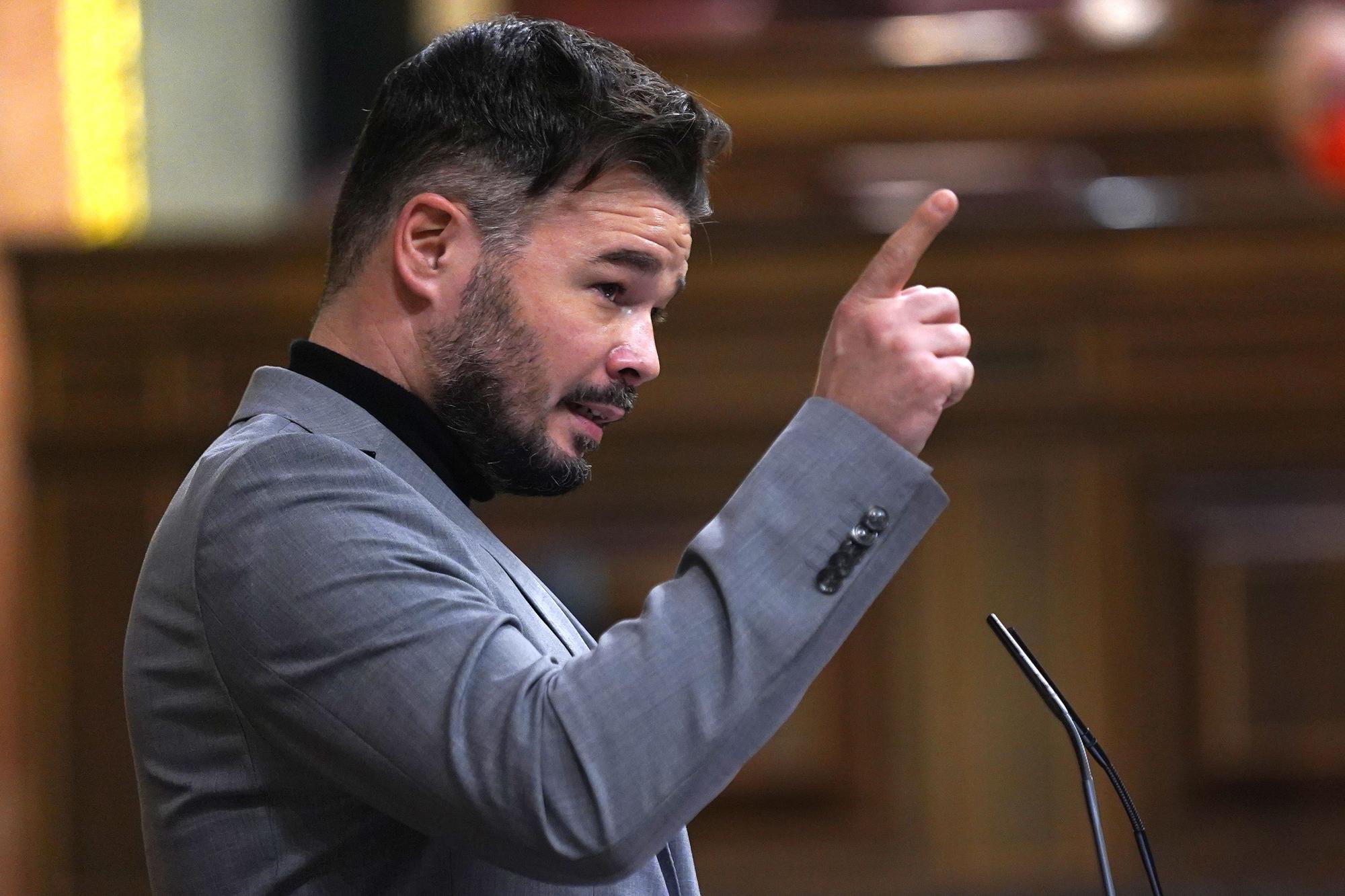 Gabriel Rufián, en el Congreso de los Diputados