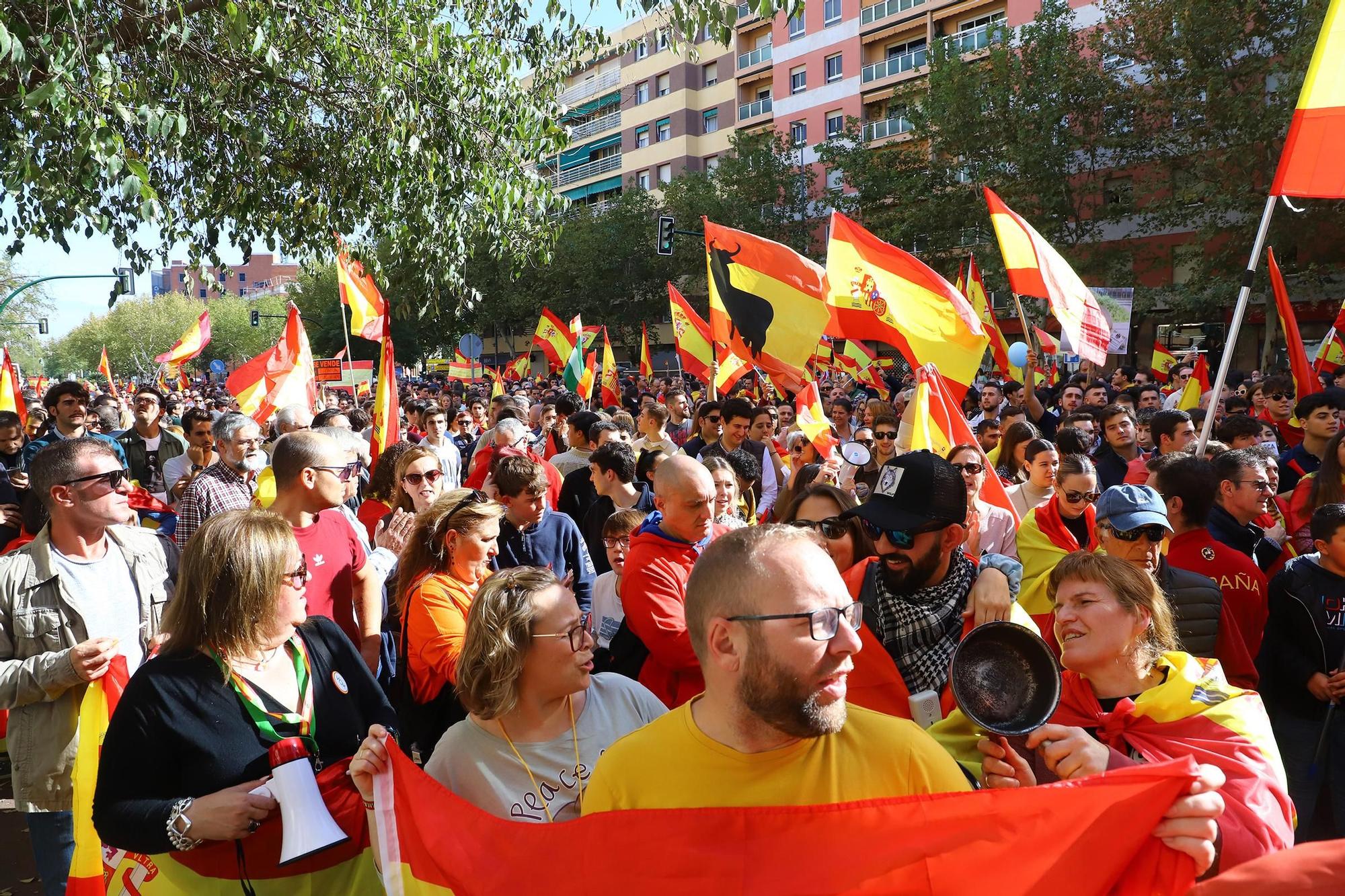 Simpatizantes de Vox protestan contra la amnistía ante la sede del PSOE en Córdoba