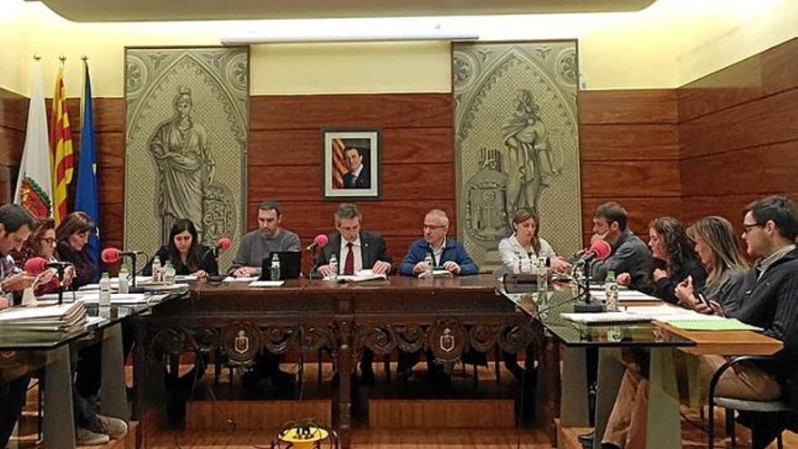 Moment d&#039;una sessió plenària de l&#039;Ajuntament de Solsona, el gener