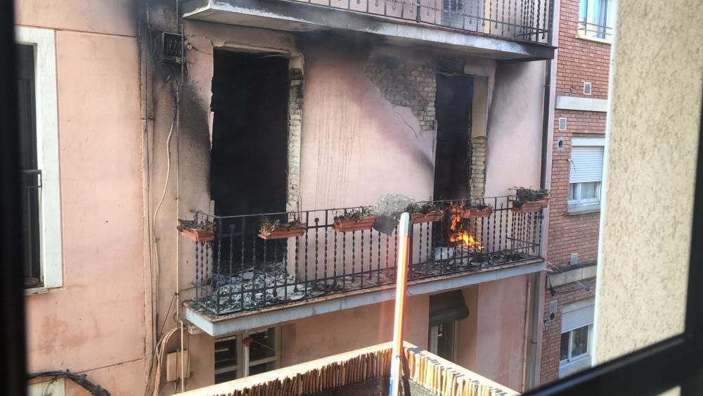 Incendi en un bloc de pisos de Sallent