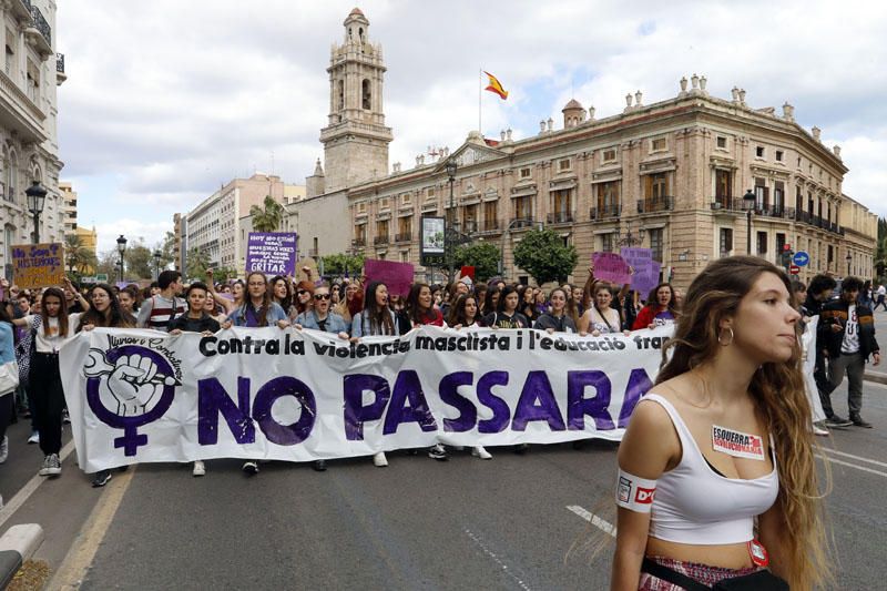 Manifestación de los estudiantes en Valencia contra el pin parental