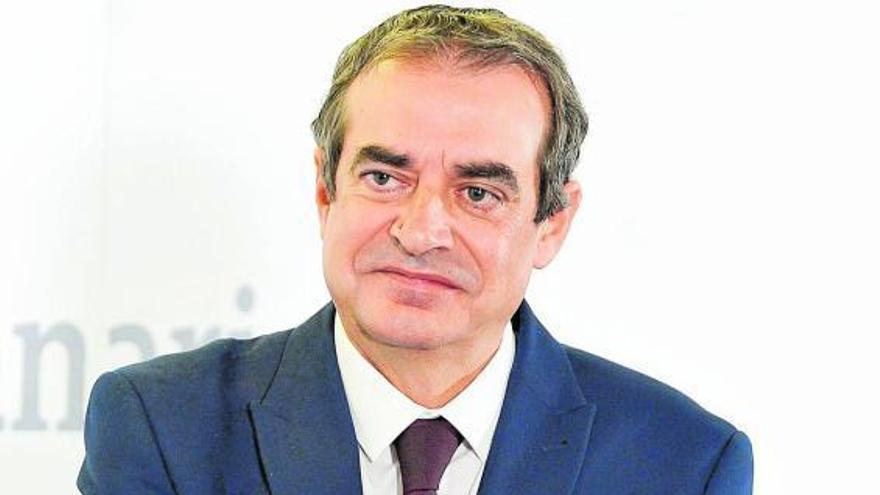 Francisco Moreno, en Presidencia del Gobierno de Canarias, el día de su toma de posesión en RTVC.