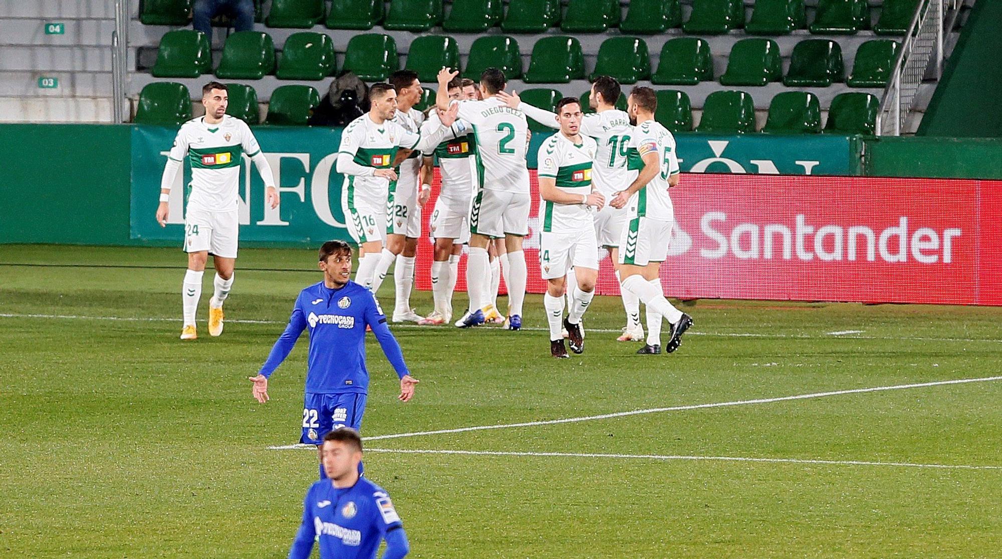 Elche 1 - Getafe 3: El Elche se desangra