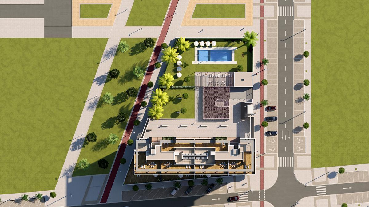 Vista panorámica del residencial Calatea.