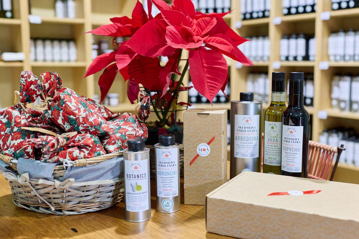 Els olis d'oliva verge extra produïts per Mas Auró, cadascun amb una personalitat diferent segons el nivell d'afruitat, amargura i picant.