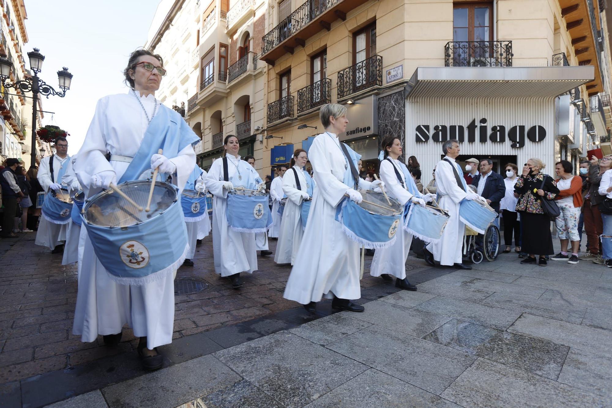 Domingo de Resurrección en Zaragoza: procesión del Encuentro Glorioso, en imágenes