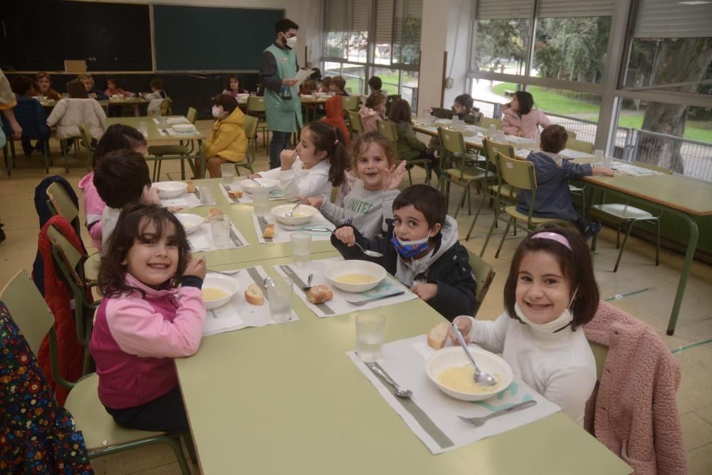 El comedor de Campolongo separa a los escolares de Infantil y Primaria en dos turnos