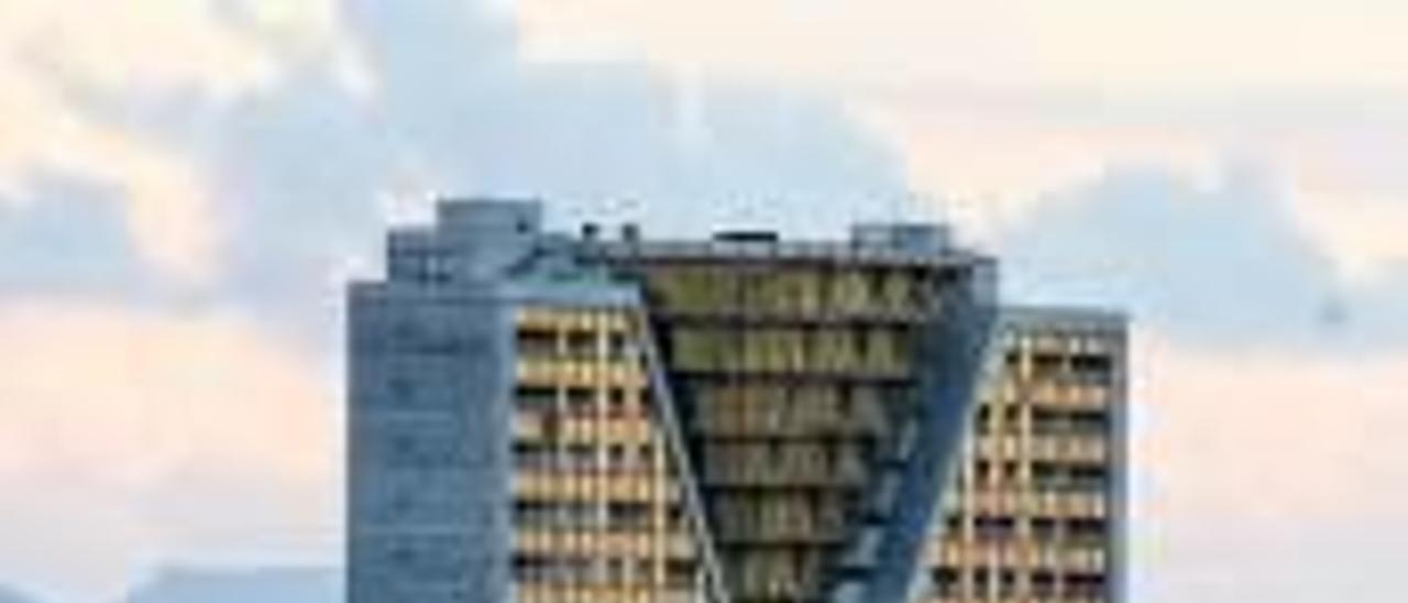 Imagen del edificio InTempo, cuya obra continúa parada.