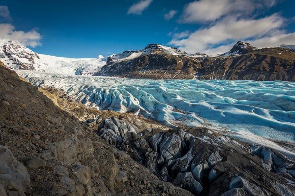 Glaciar Svinafellsjokull, en Islandia.