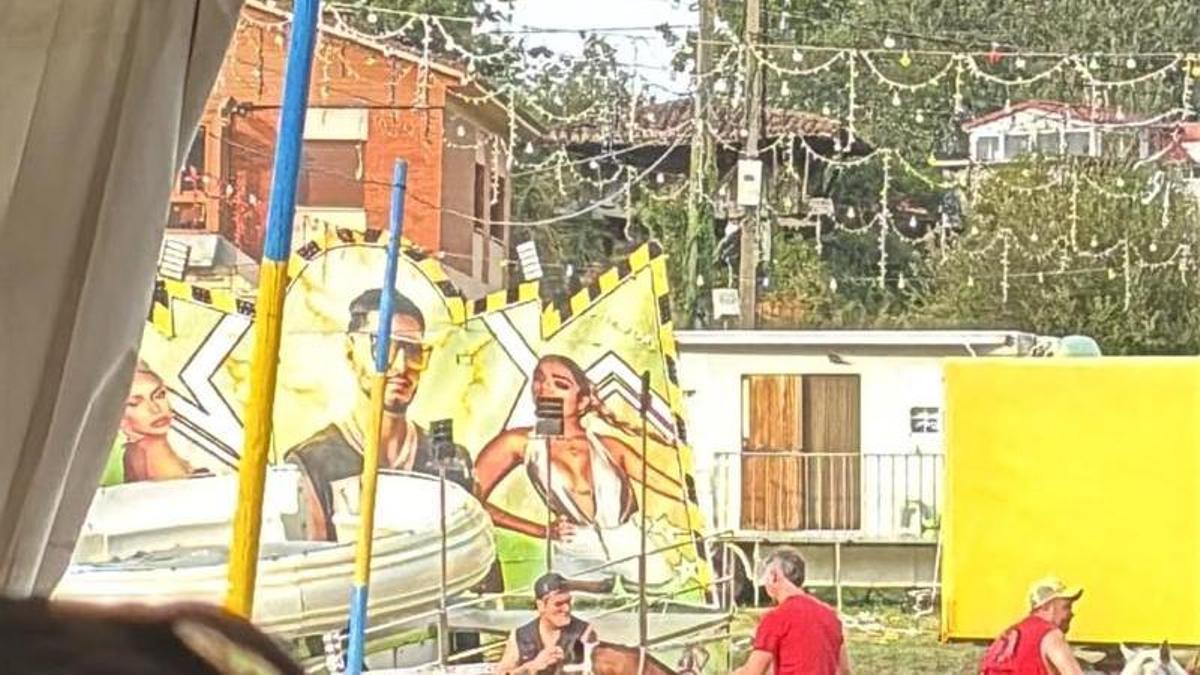 Las atracción en la que se produjo el suceso, este domingo.