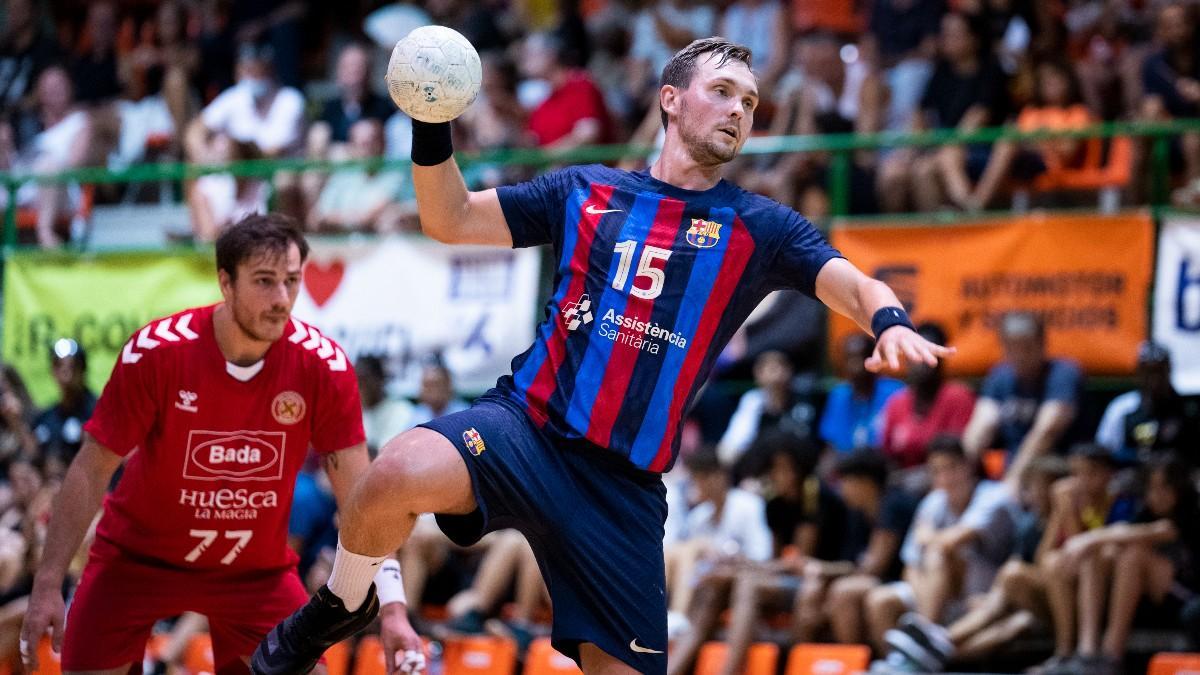 Wanne, durante su debut con el Barça