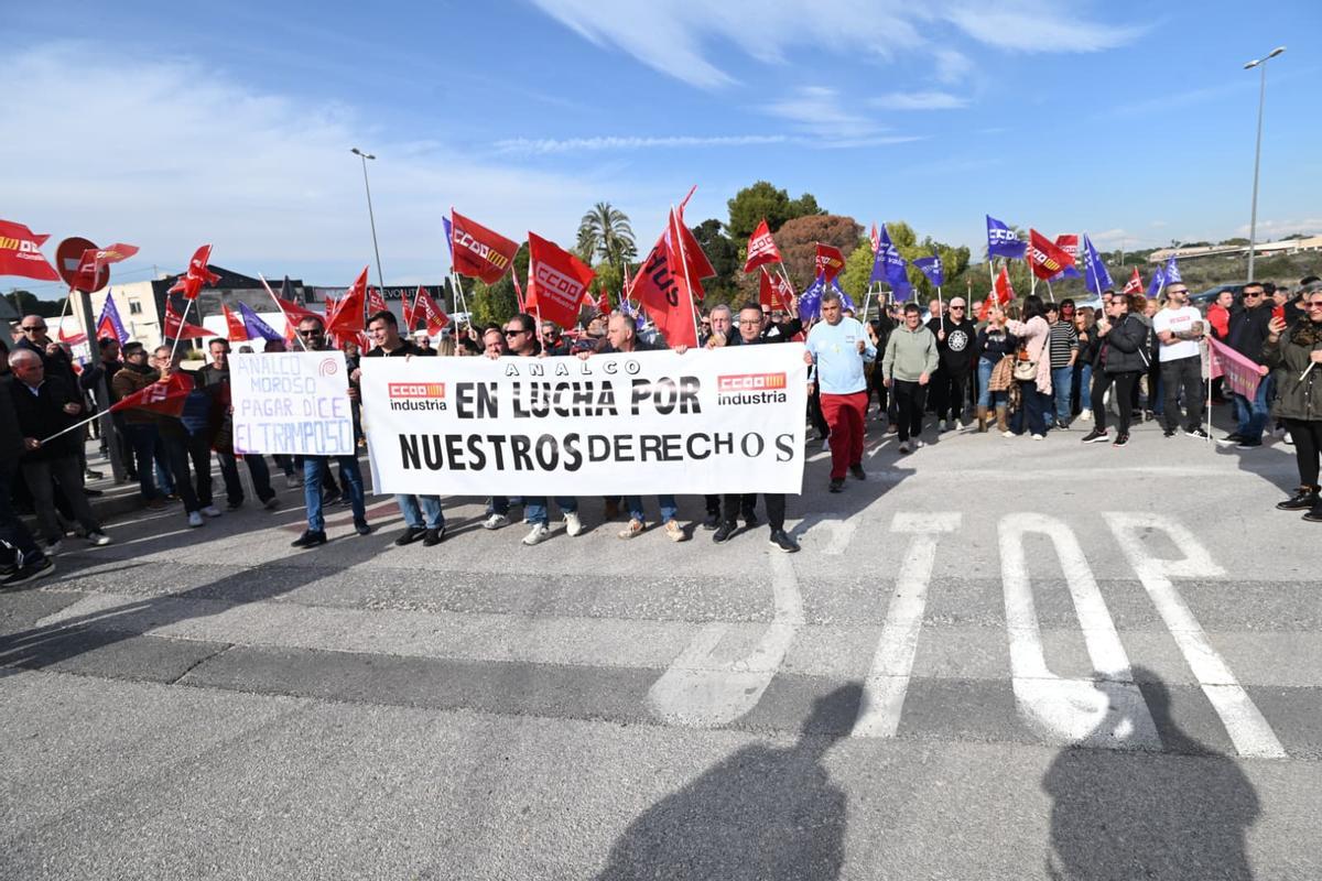 Protesta de los trabajadores de Analco en Elche