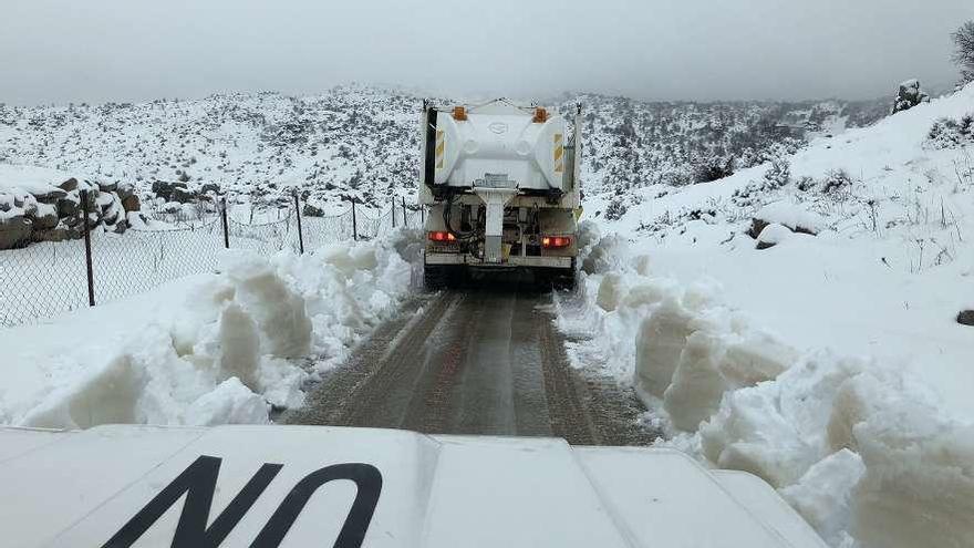 Vehículos de las tropas españolas de la fuerza de la ONU despejando una carretera en Líbano. // UNIFIL