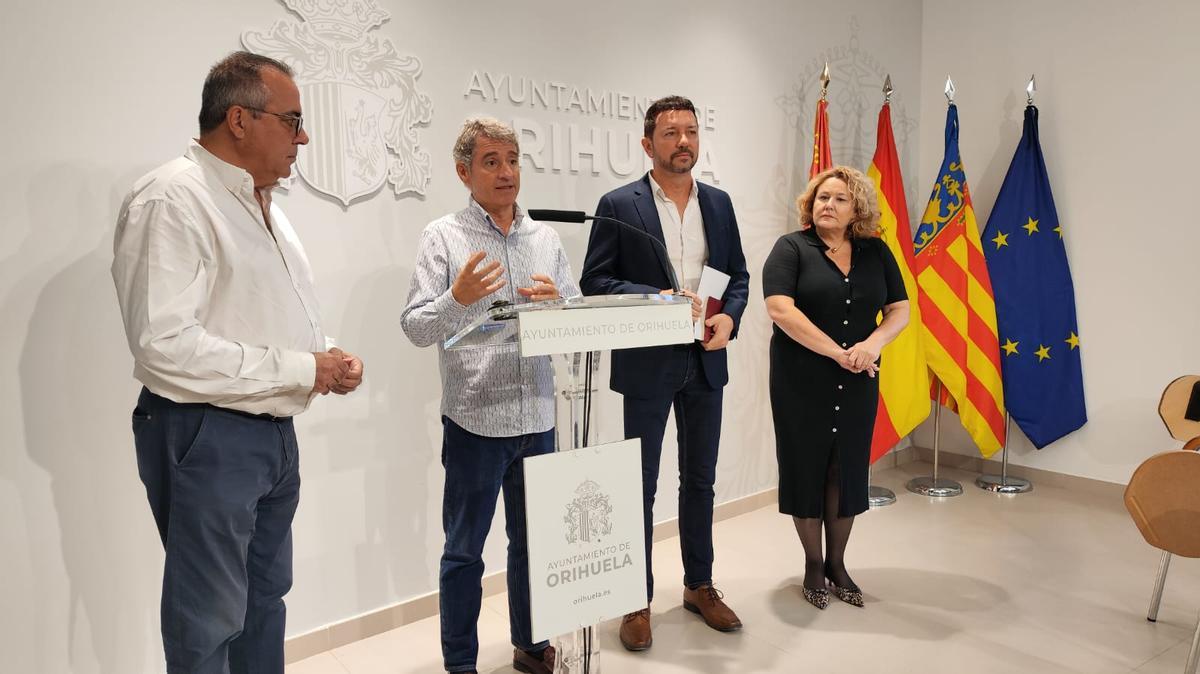Fernández, Vegara, Sigüenza y Pastor, en la rueda de prensa