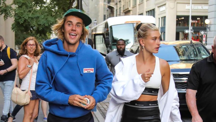 Justin Bieber y Hailey Baldwin.