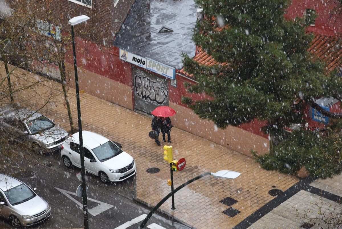 La nieve llega a Zaragoza