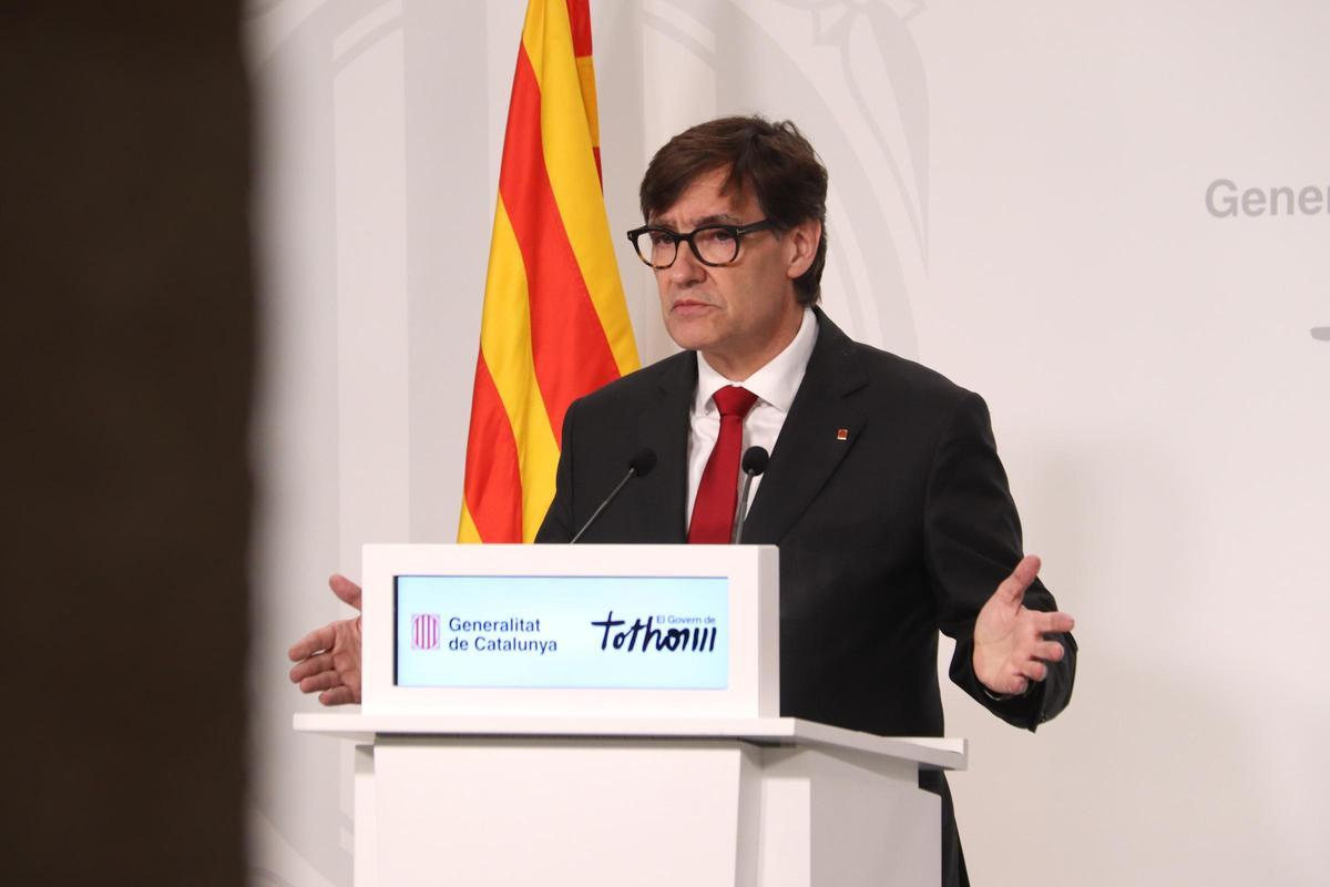 El president de la Generalitat, Salvador Illa, en roda de premsa aquest dimarts El president de la Generalitat, Salvador Illa, en roda de premsa aquest dimarts