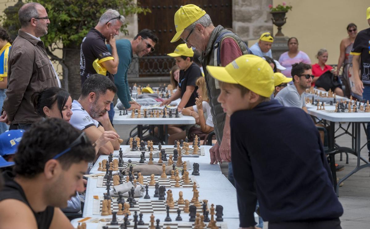 Simultánea de ajedrez en Vegueta, en Las Palmas de Gran Canaria