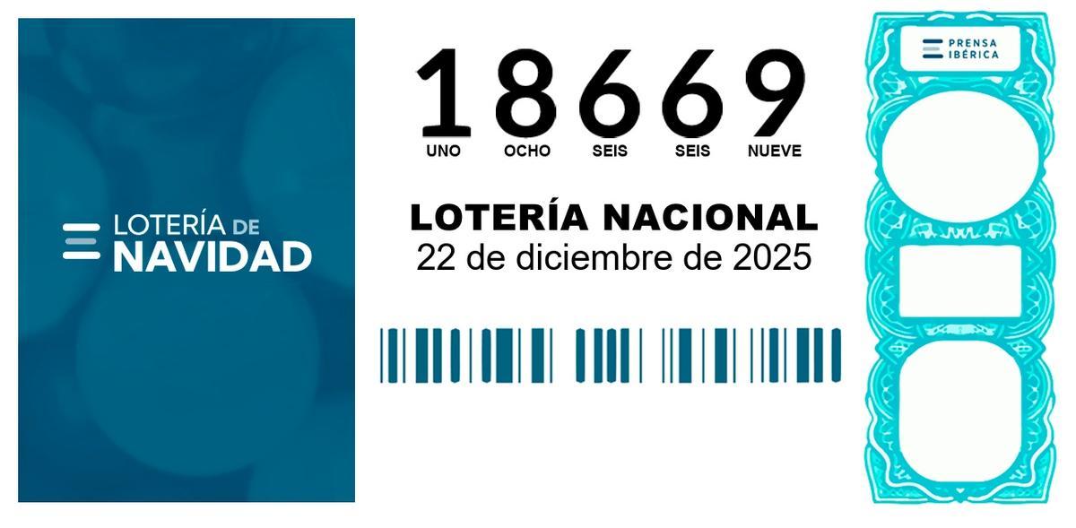 18669, octavo quinto premio de la Lotería de Navidad 2025